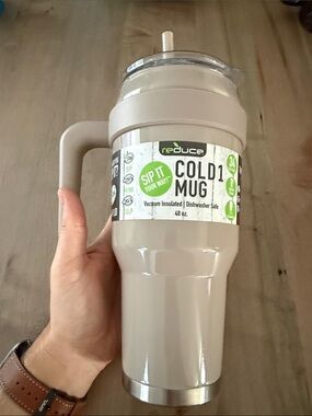 reduce Cold1 Mug 40oz Vacuum-Insulated Travel Tumbler - Beige